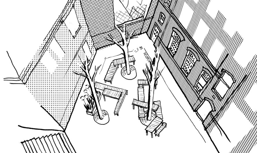 réalisation d’aménagements dans la cour de récréation du collège Coysevox (Paris XVIII) – Accompagnement à la définition des besoins et suivi de la réalisation